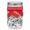 12 Oz. Glass Mason Jar w/ Hershey's Kisses